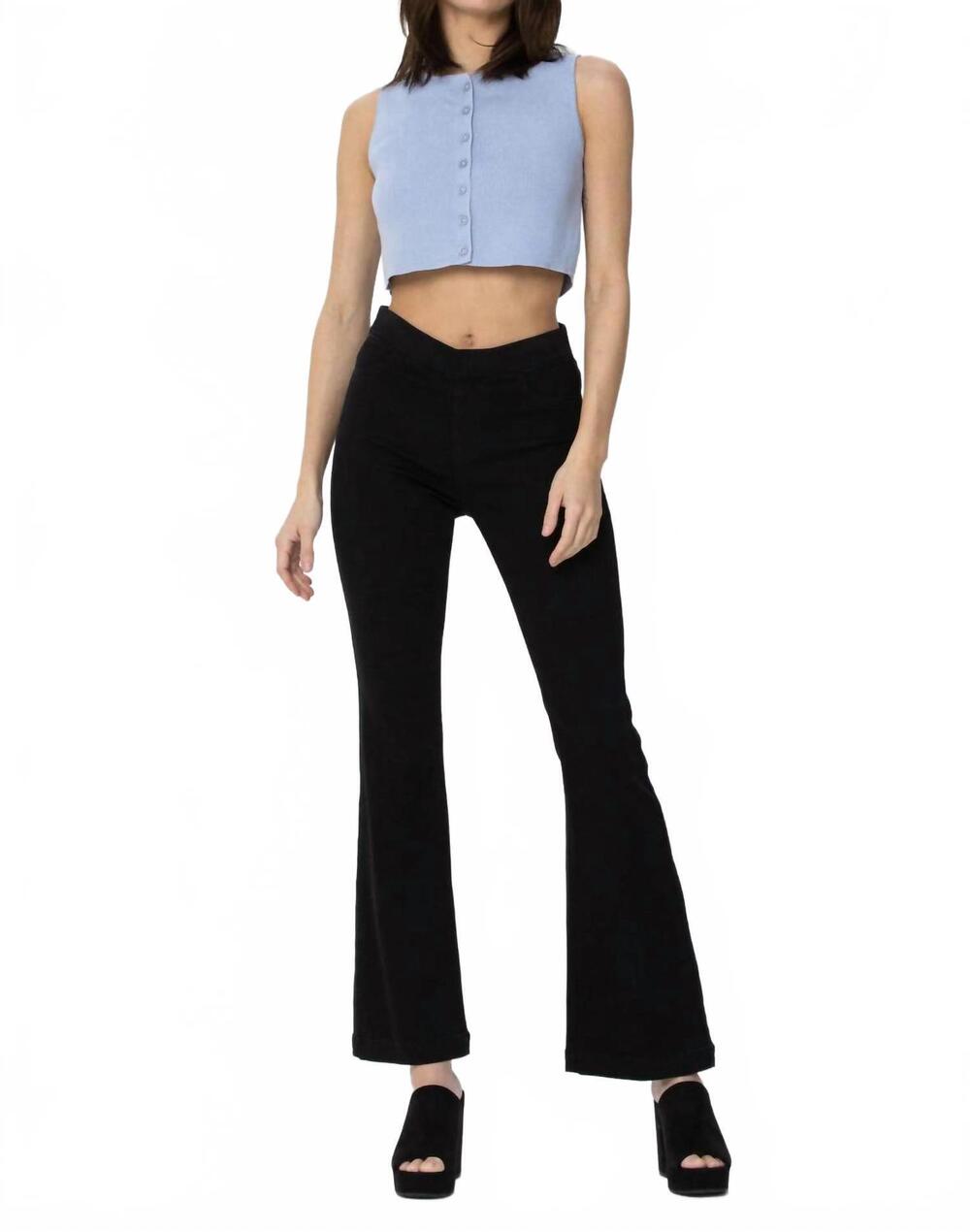NEW CELLO petite flare jegging in black